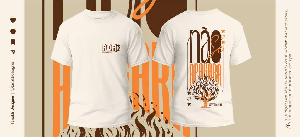 CAMISA RDA - A CHAMA NÃO SE APAGARÁ