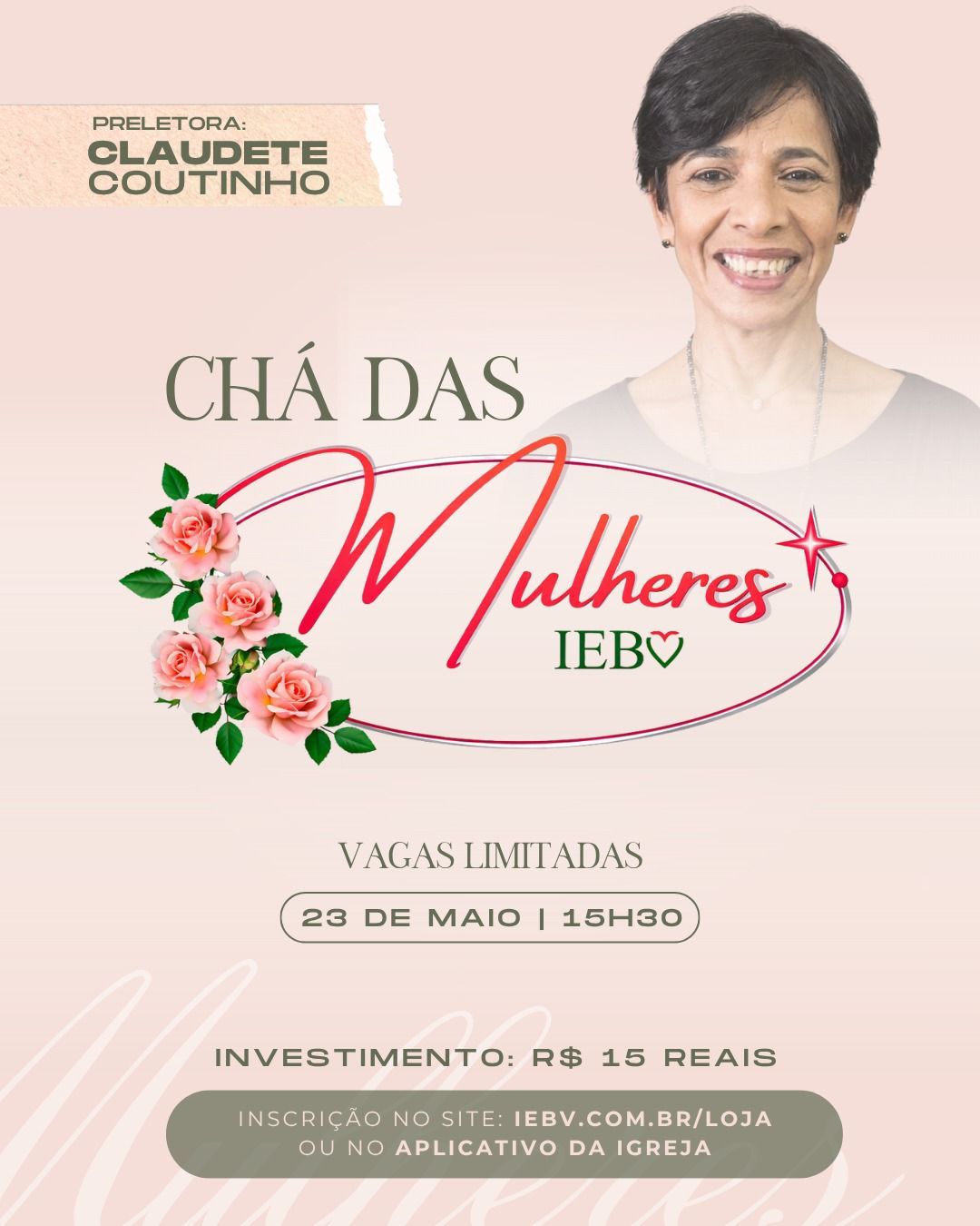 Chá das Mulheres 2026 – Preletora: Claudete Coutinho