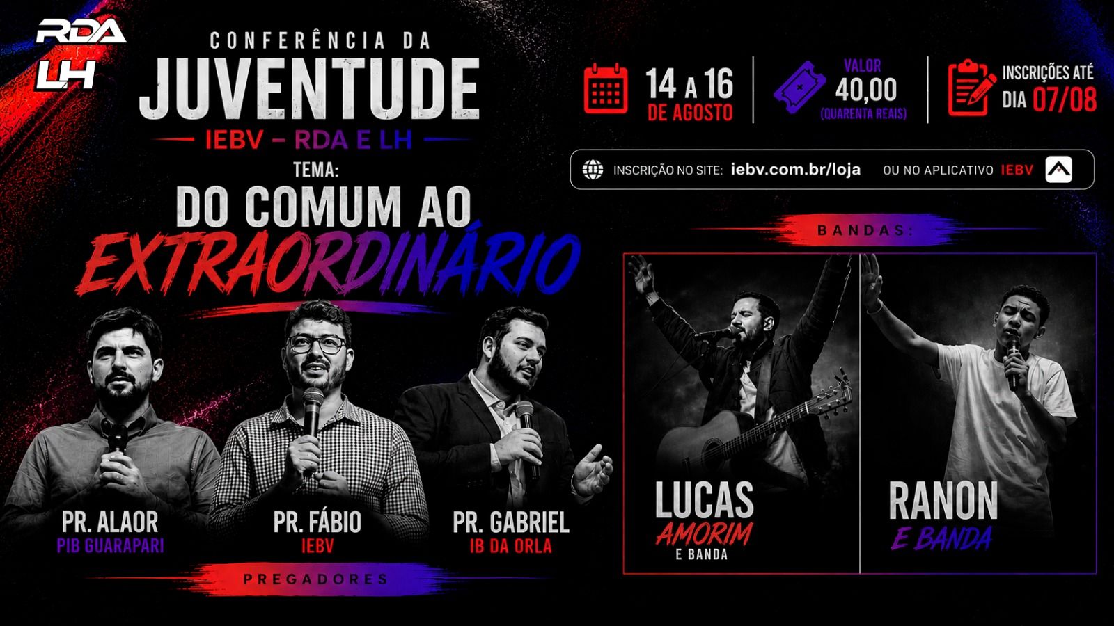 CONFERÊNCIA DA JUVENTUDE  – DO COMUM AO EXTRAORDINÁRIO